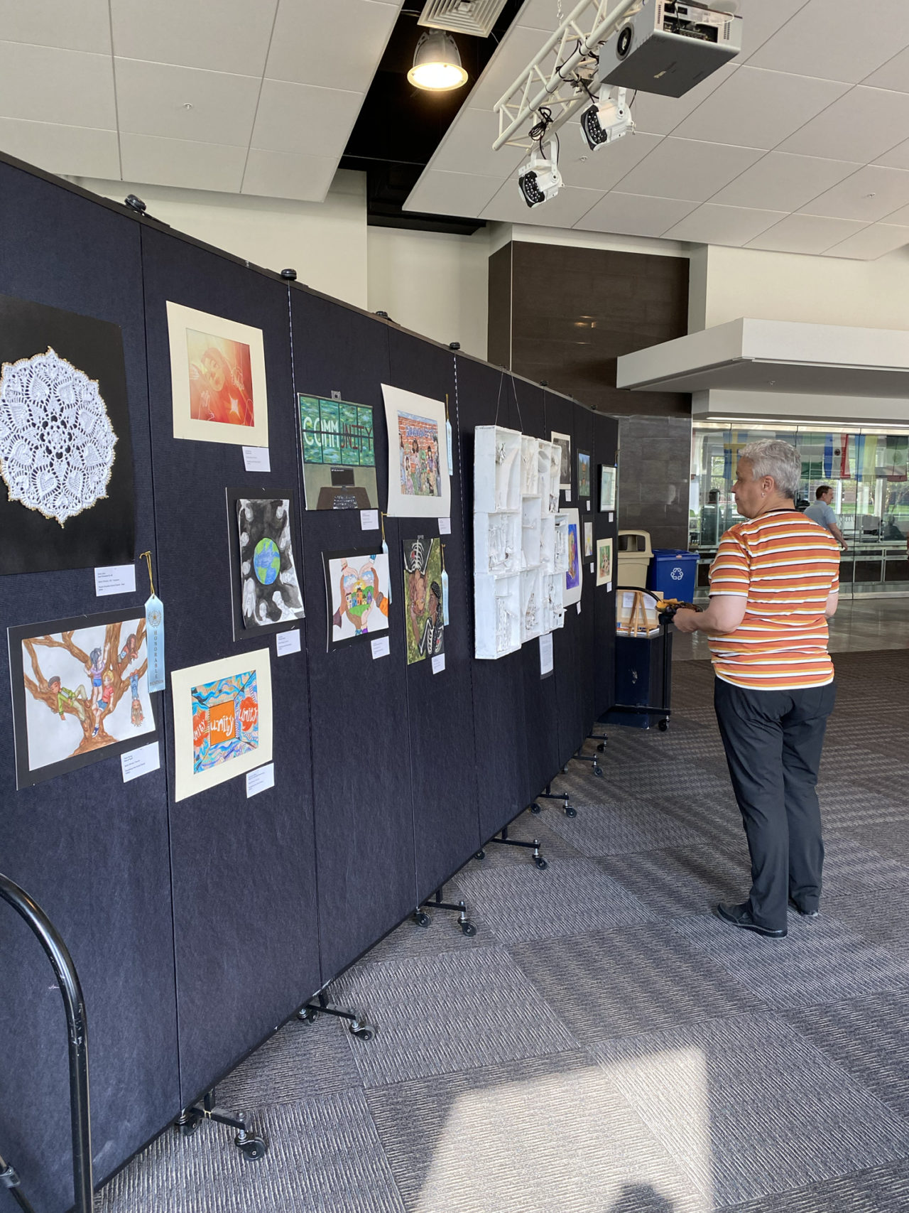 2024-04 Community Night Art Exhibition on Display