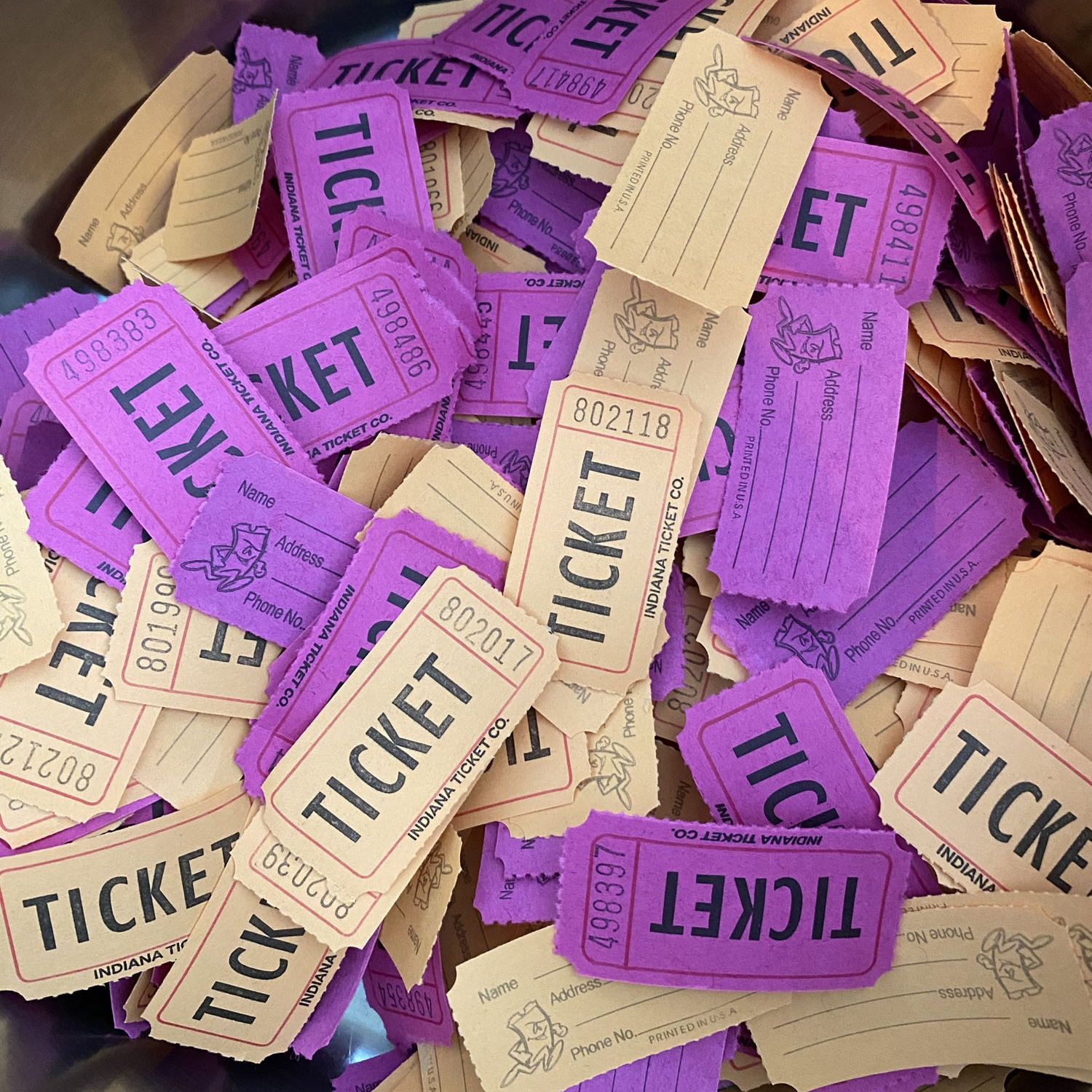 Colorful tickets filled the 50/50 Cash Raffle pot with the lucky winner taking home $191 cash!