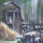 Painting of a Barn in Sunlight by Douglass Wilkins
