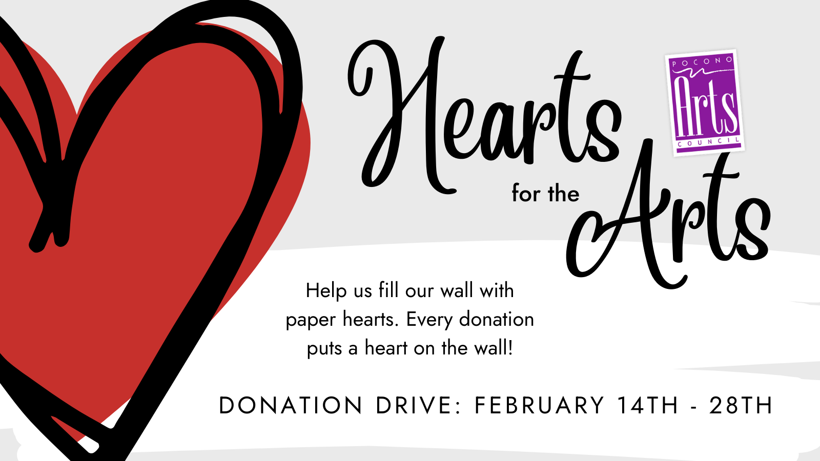 Hearts for the Arts: Donation Drive