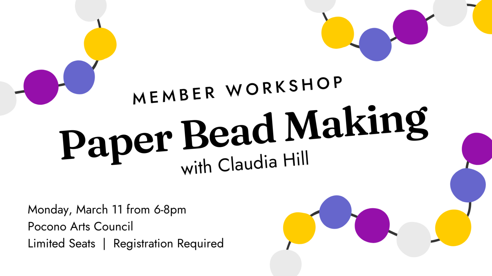 Member Workshop: Paper Bead Making