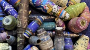 Handmade Paper Beads - Colorful Paper Beads Made by Claudia Hill