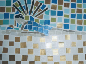 Paper mosaic created by Trudell Olsen.